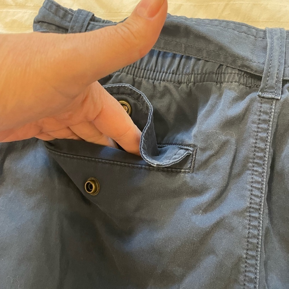 POLO RALPH LAUREN -Paperbag Belted Hi Rise Shorts Navy Blue Women's Sz small - Picture 5 of 5